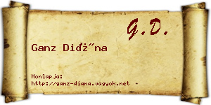Ganz Diána névjegykártya
